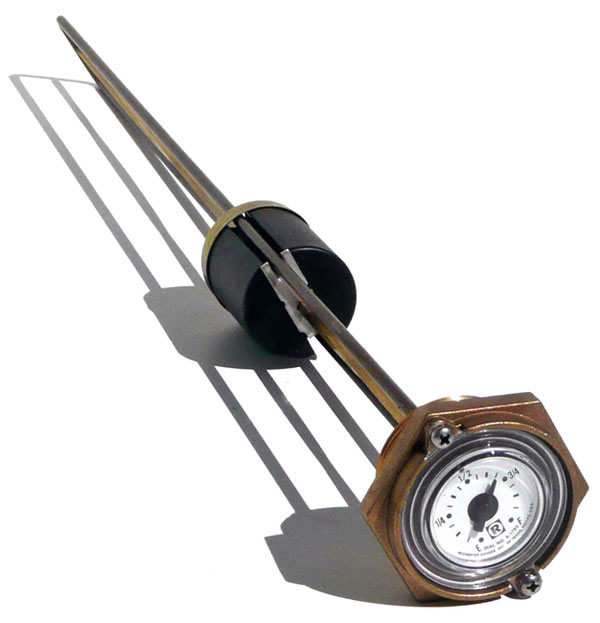 Direct-Read Liquid Fill Gauge, 18-Inch Brass