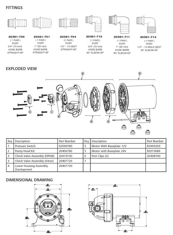 Xylem Flojet R7300142 Pentaflex Diaphragm Pump - Image 7