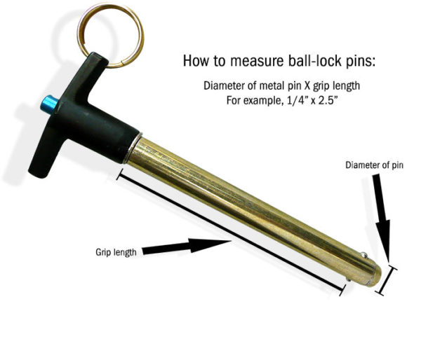 1/4" x 3.5-Inch Side Attach Ball Lock Pin - Image 2