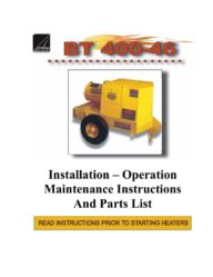 Aerotech Herman Nelson BT400-46 Heater Manual