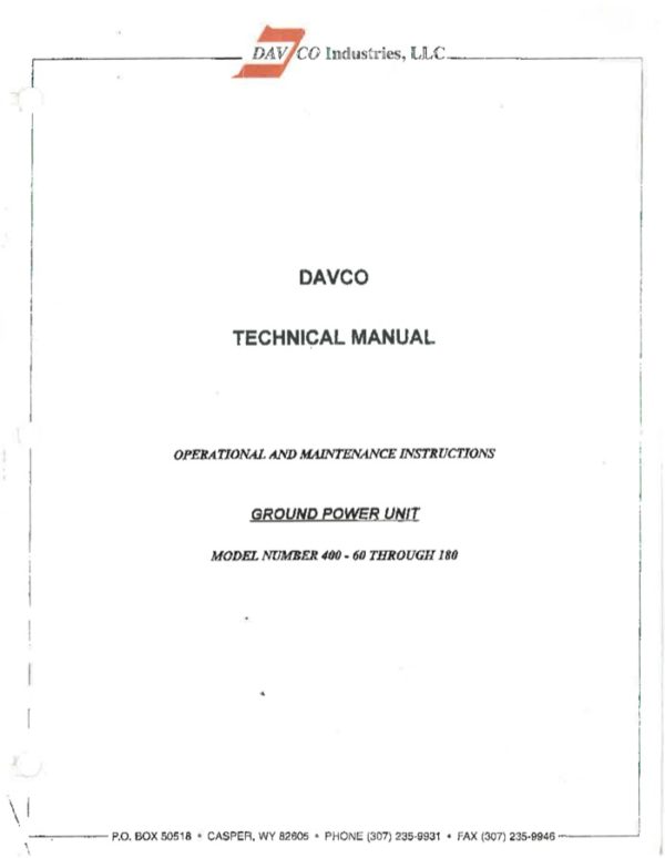 Davco 400 GPU Manual