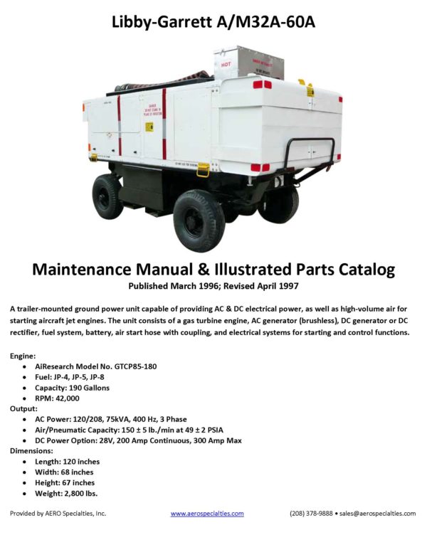 Libby-Garrett A/M32A-60A Aircraft Air Start Manual