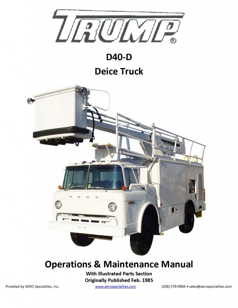 Trump D40-D Aircraft Deicer Truck Manual