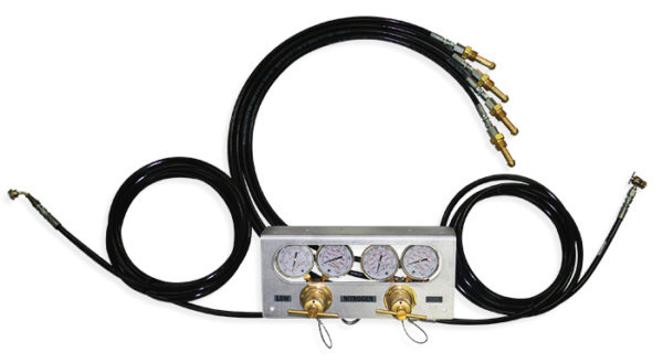4-Bottle Nitrogen Low/High Pressure Regulator System
