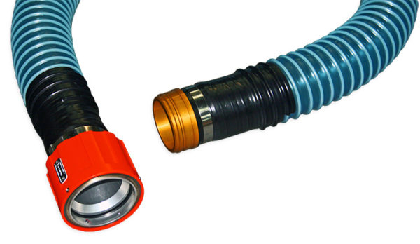 Lavatory Hose 7' Extension with Couplers, Translucent Blue Urethane - Image 2