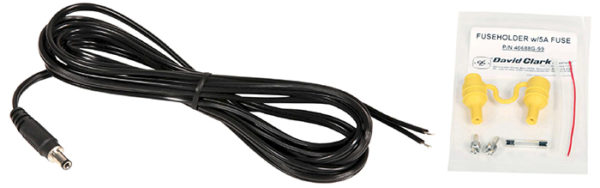 David Clark C99-14DC1 12VDC Charger Power Cord Kit, 20' (9900 Series)