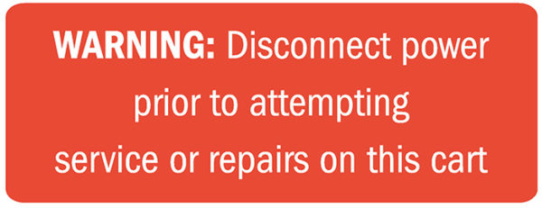 Decal, WARNING: Disconnect Power, 4" x 1.5"