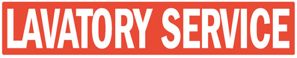 Decal, L&W, Lavatory Service, 22" x 4"