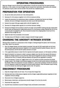 Decal, O2N2, Operating Procedures: Preparation for operation, 5.75" x 8.5"
