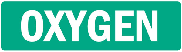 Decal, O2N2, OXYGEN, 5.5" x 1.5"