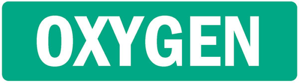 Decal, O2N2, OXYGEN, 8.25" x 2.25"