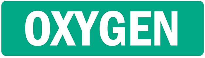 Decal, O2N2, OXYGEN, 8.25" x 2.25"