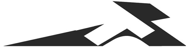 Decal, JetGo, Black Lightning through JetGo Logo, 11.125" x 2.875"