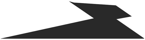 Decal, JetGo, Black Lightning Bolt (right side), 23.75" x 6.375"