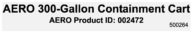 DECAL, CONTAINMENT CART, AERO 300-GALLON CONTAINMENT CART, Includes Product ID, 24.25" X 2.5"