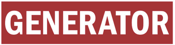 DECAL, REPAIR, GENERATOR, 8" X 2"