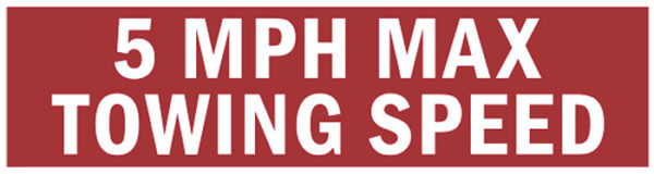 DECAL, REPAIR, 5 MPH, 8" X 2"