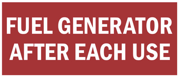 DECAL, REPAIR, FULL GENERATOR, 24" X 10"