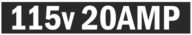 DECAL, REPAIR, 115V 20AMP, 6" X 1"