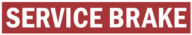 DECAL, REPAIR, SERVICE BRAKE, 6" X 1"