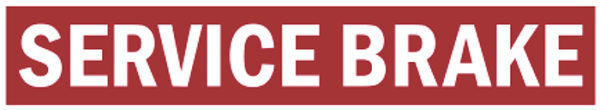 DECAL, REPAIR, SERVICE BRAKE, 6" X 1"