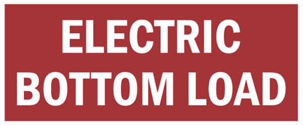 DECAL, REPAIR, ELECTRIC BOTTOM LOAD, 10" X 4"
