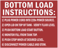 DECAL, REPAIR, BOTTOM LOAD INSTRUCTIONS, 12" X 10"