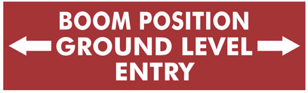 DECAL, REPAIR, BOOM POSITION, 12" X 3.5"