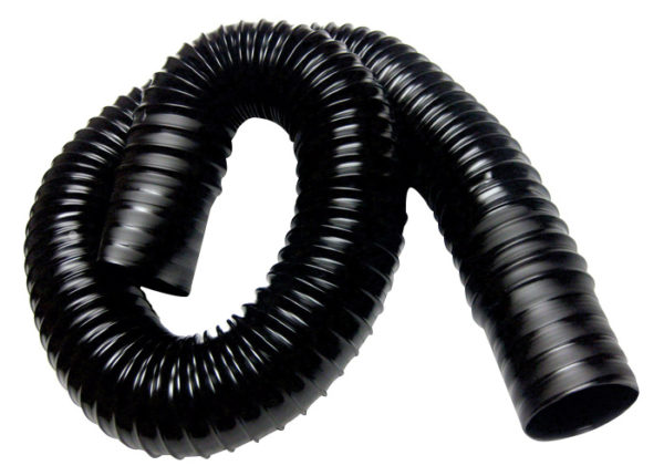 Lavatory Truck Vacuum Hose, Black Urethane, 4-Inch x 15-Feet, Steel-Reinforced
