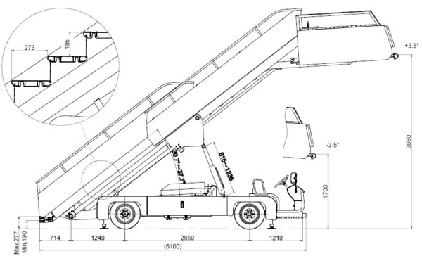 TLD ABS-1740 Aircraft Passenger Stair Truck - Image 2