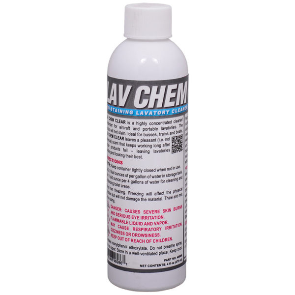 "Lav Chem Clear" Lavatory Treatment Fluid, 4 Oz. Bottle