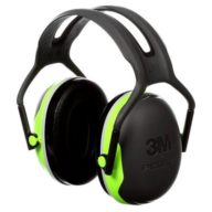 3M Peltor Over-the-Head Earmuffs, X4A, Black/Green
