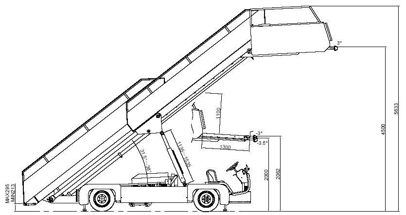 TLD ABS-2045 Aircraft Passenger Stair Truck - Image 2
